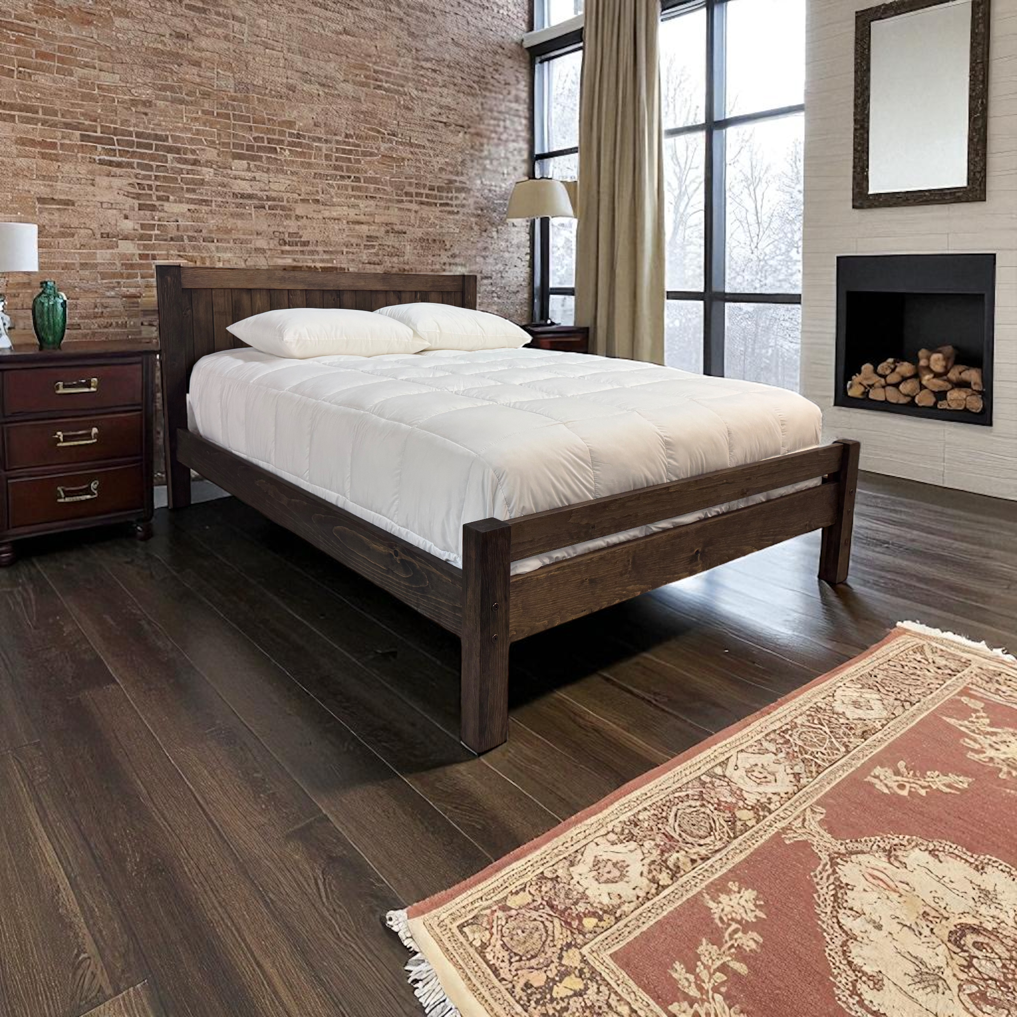 Base de lit en pin - Tradition